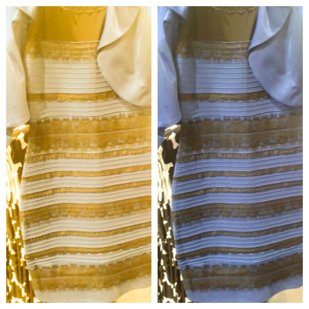 Бело золотое платье или сине черное платье фото