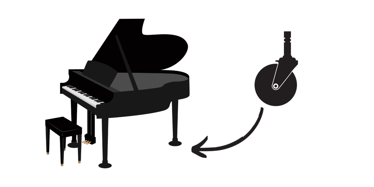 piano casters