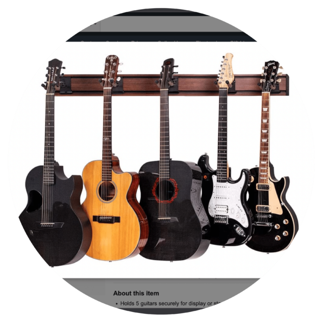 3 Standard Guitar Hanger, Adjustable – Musical Instrument Displays